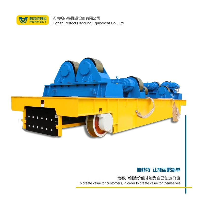 80 Ton Motorized High-Temperature-Proof Heavy Load Transfer Cart - Industrial Heat-Resistant Transport Vehicle factory